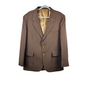 Vintage Levis Action Suit Blazer Brown 44R Sta-Prest Menswear Sport Coat 70s 80s